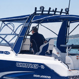 Blue Canvas with White Piping